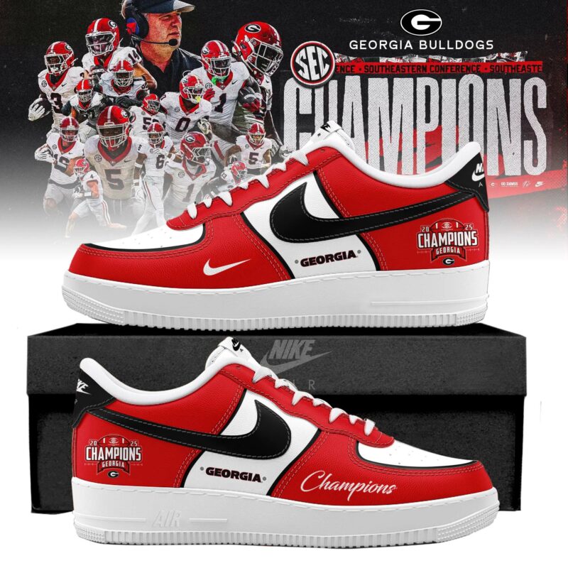 _ .Georgia Bulldogs 2025 SEC Football Champions AF1 Sneaker
