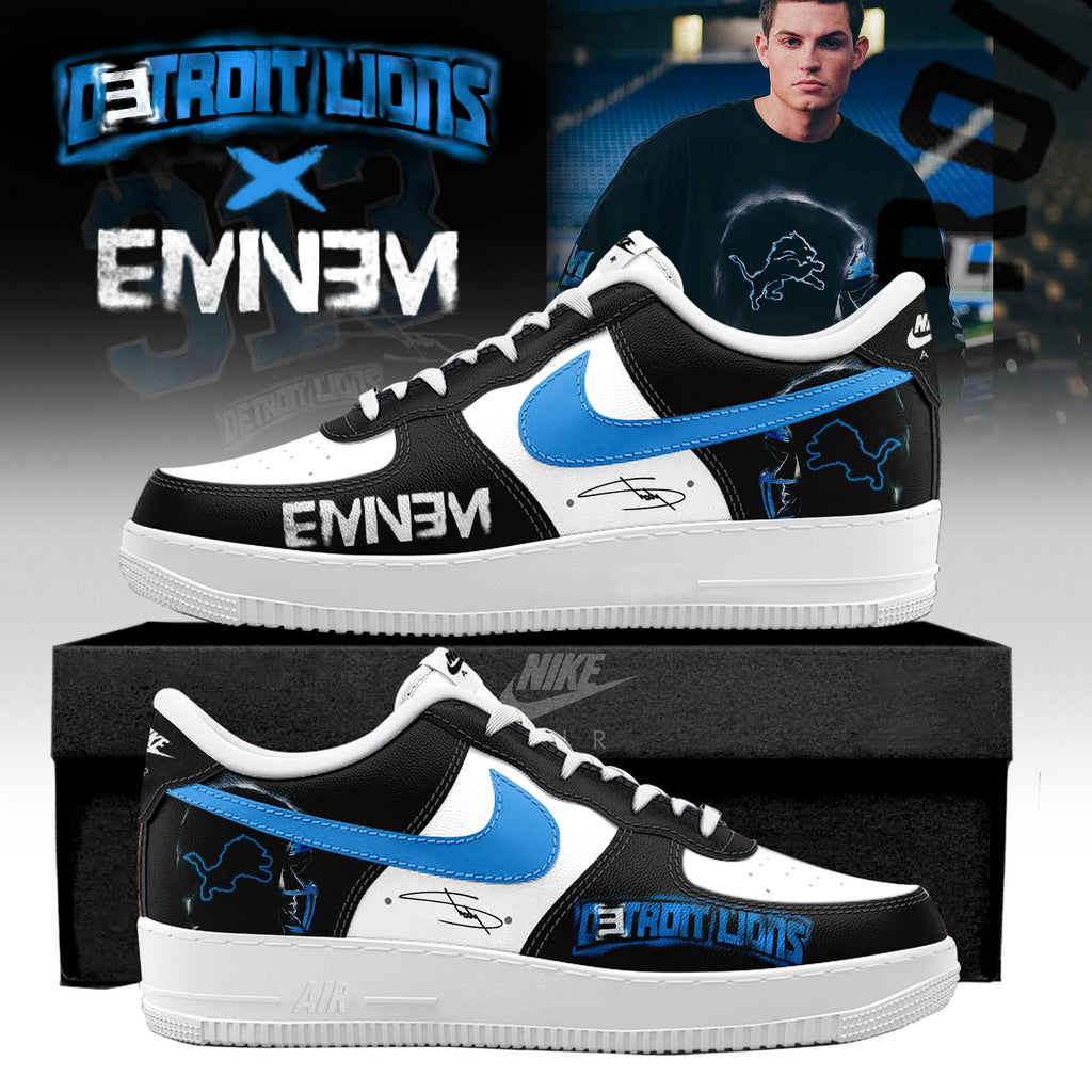 _ .Eminem x Detroit Lions "Thanksgiving Halftime Show" Limited Edition AF1 Sneakers