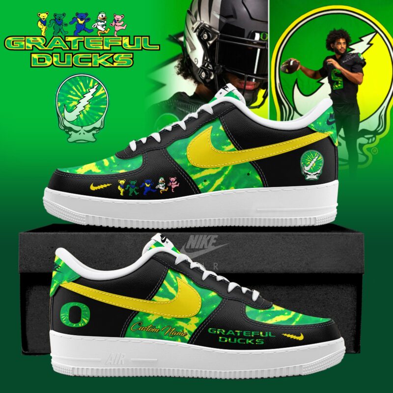 Oregon Ducks x Grateful Dead Special Edition AF1 Sneakers
