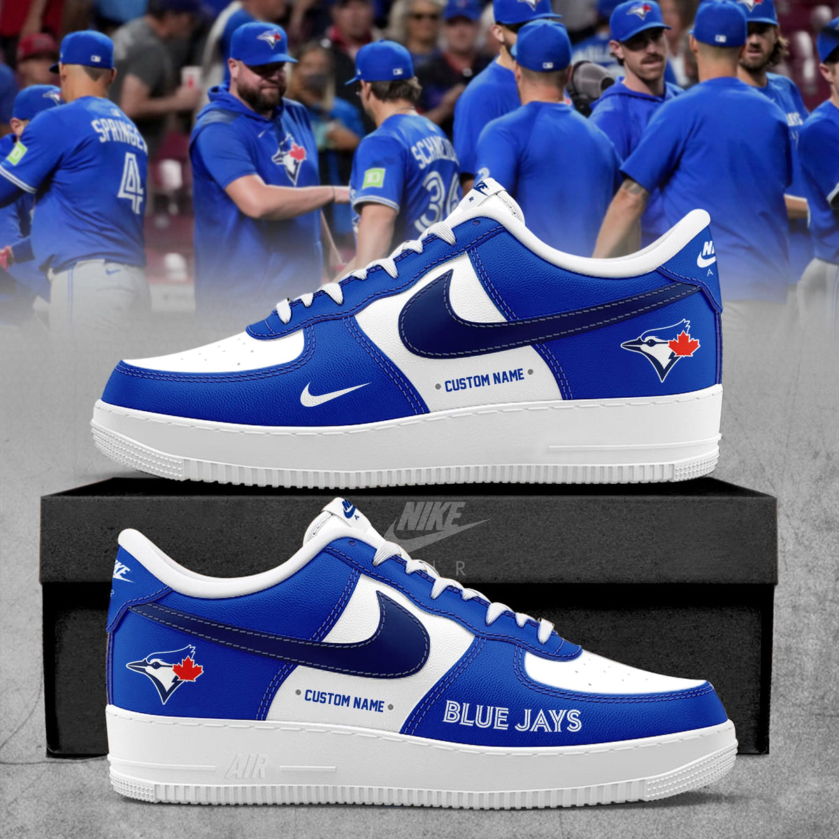 Toronto Blue Jays Customized Special Edition AF1 Sneaker