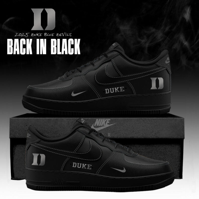 Duke Blue Devils 'Back in Black' 2025 Special Edition AF1 Sneakers