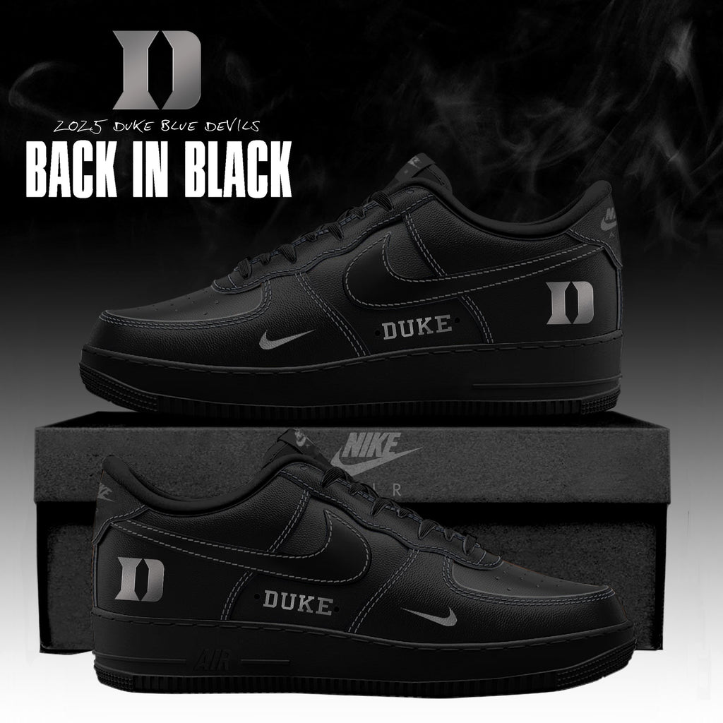 Duke Blue Devils 'Back in Black' 2025 Special Edition AF1 Sneakers