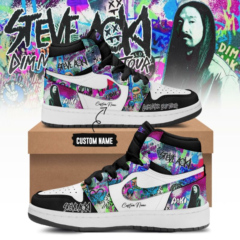 Steve Aoki  Dim Mak 30 Tour Limited Edition AJ1 Sneakers