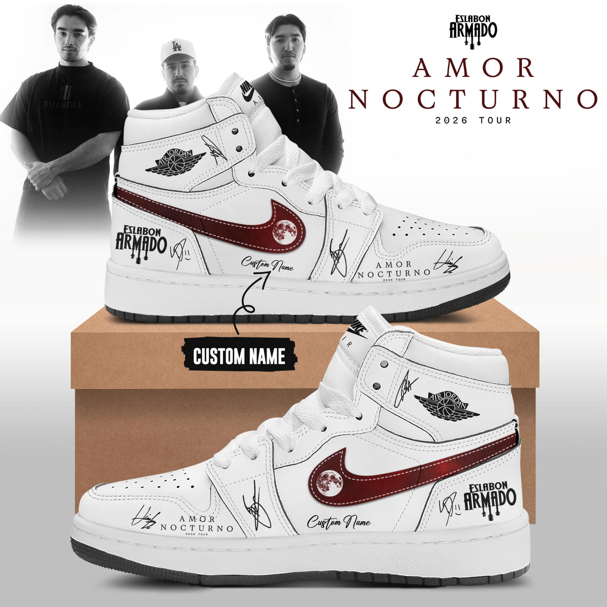 Amor Nocturno Tour 2026 Limited Edition AJ1 Sneakers
