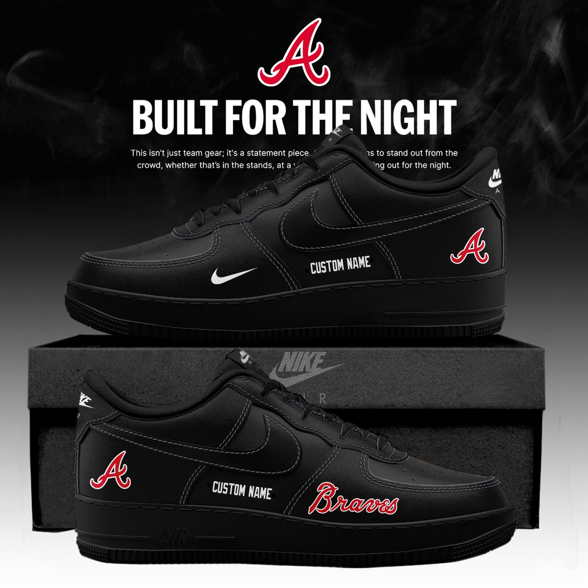 _ .ATL 2026 Fashion Black Out Limited Edition AF1 Sneakers