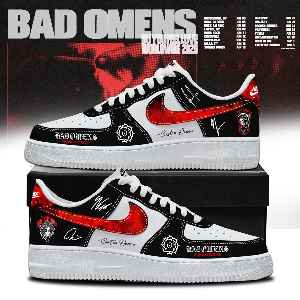 Do You Feel Love Worldwide 2026 Tour Limited Edition AF1 Sneakers