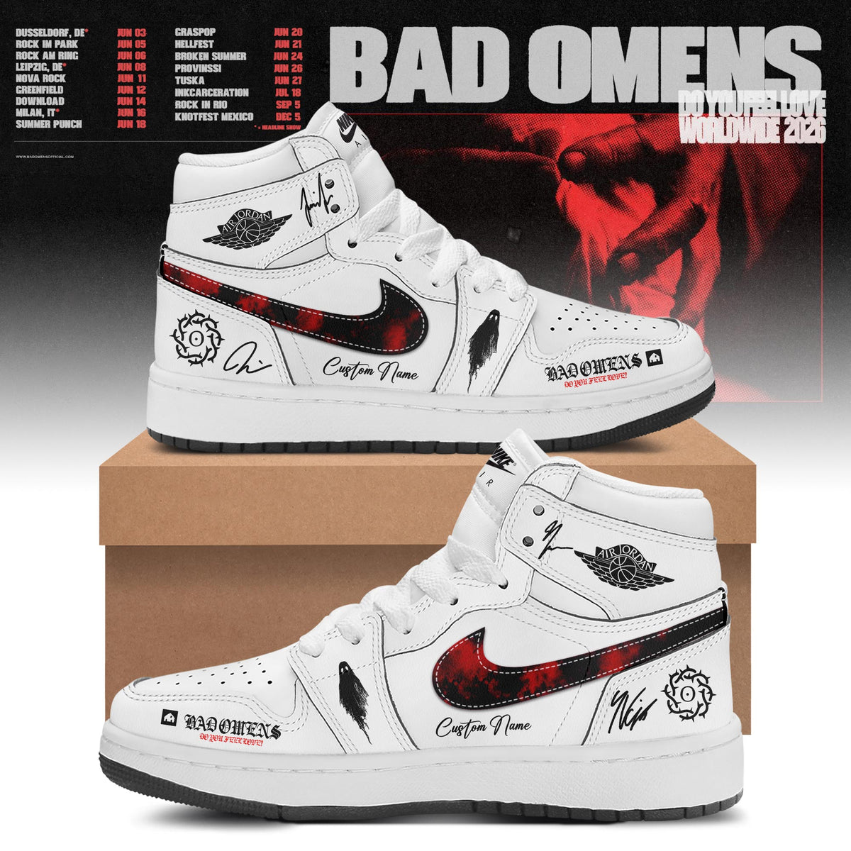 Do You Feel Love Worldwide 2026 Tour Limited Edition AJ1 Sneakers