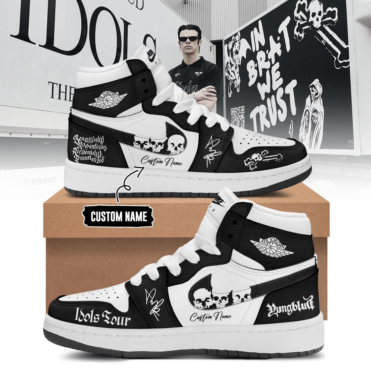YUNGBLUD Idols The World Tour 2026 Limited Edition AJ1 Sneakers