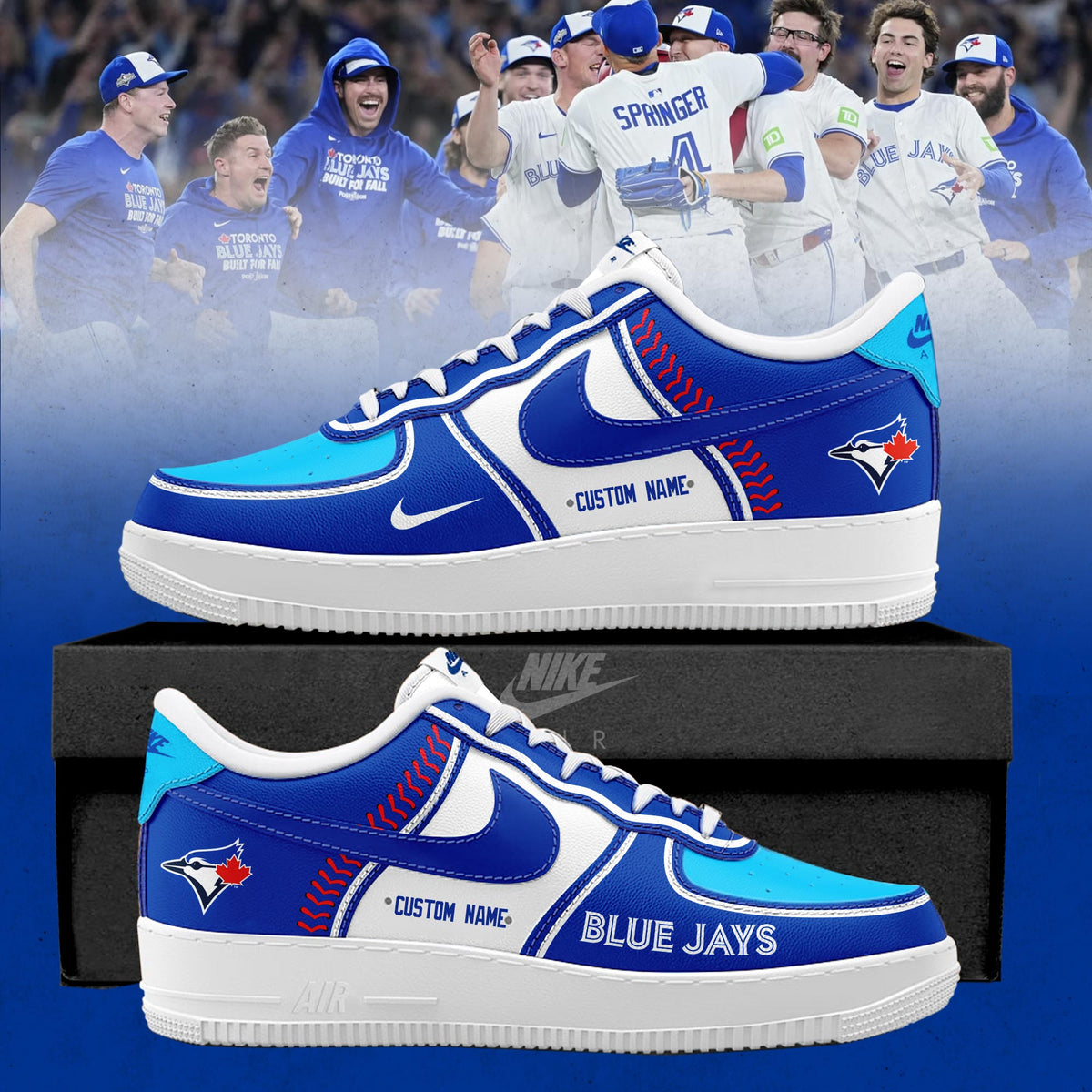 _ Toronto Blue Jays Customized Special Edition AF1 Sneaker