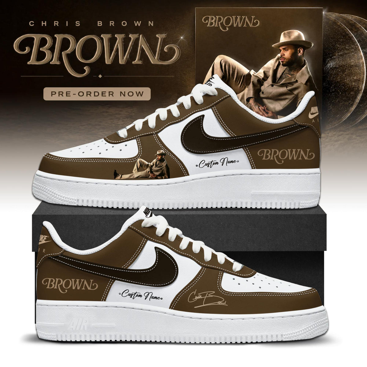 CB "BROWN" Album Limited Edition AF1 Sneakers