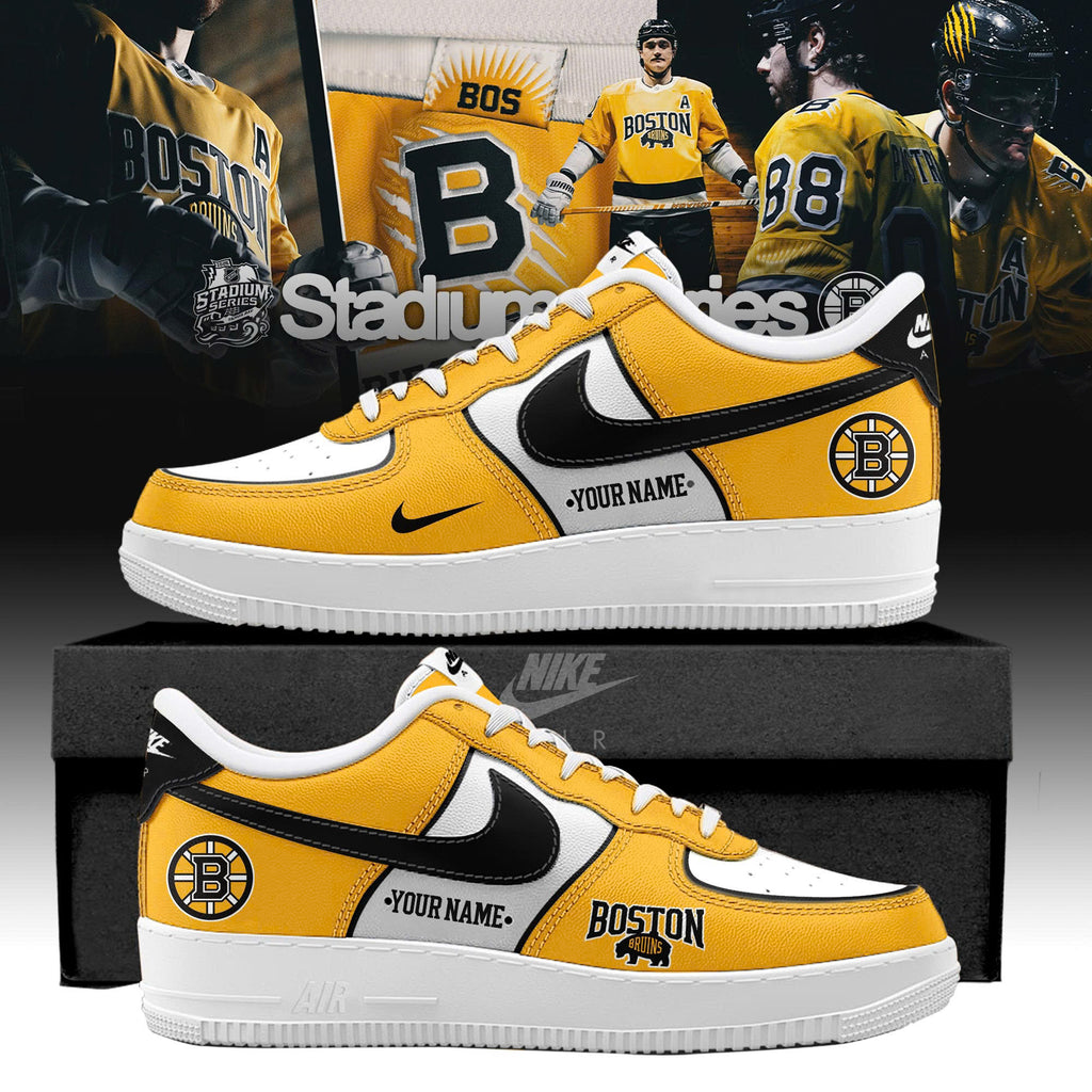 Boston Bruins 2025 Custom AF1 Sneakers