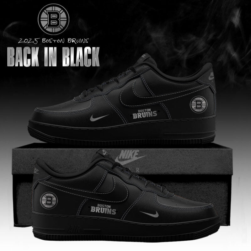 Boston Bruins ‘Back in Black’ 2025 Special Edition AF1 Sneakers