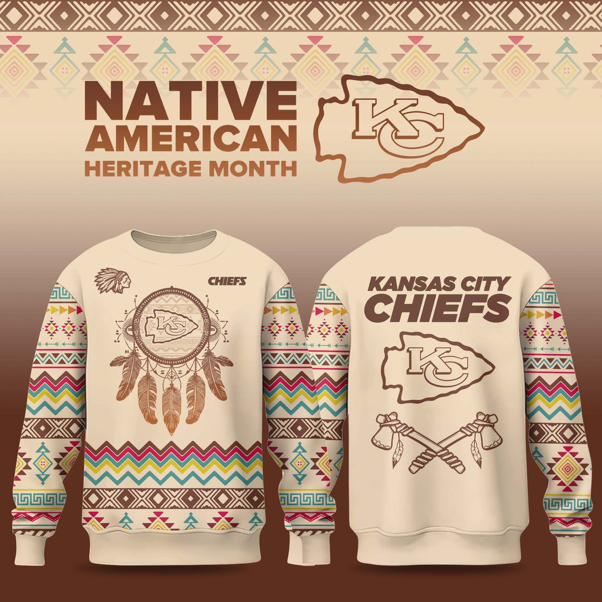 Kansas City Chiefs Native American Heritage Month 2025 Limited Sweatshirt
