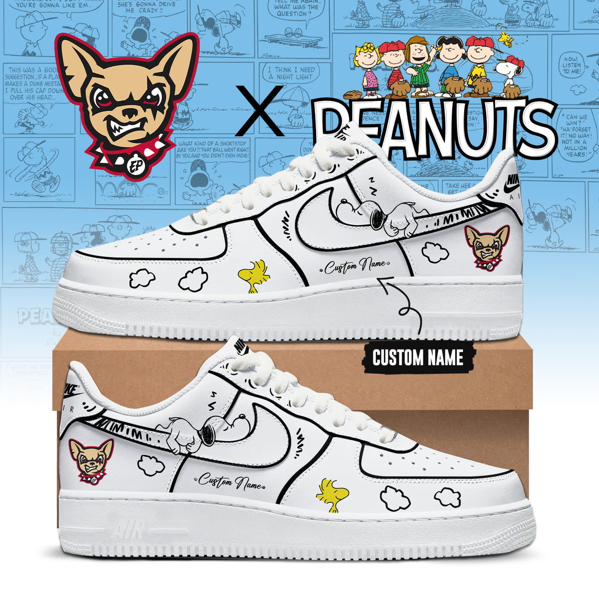El. Chihuahuas x Snoopy Limited Edition AF1 Sneakers