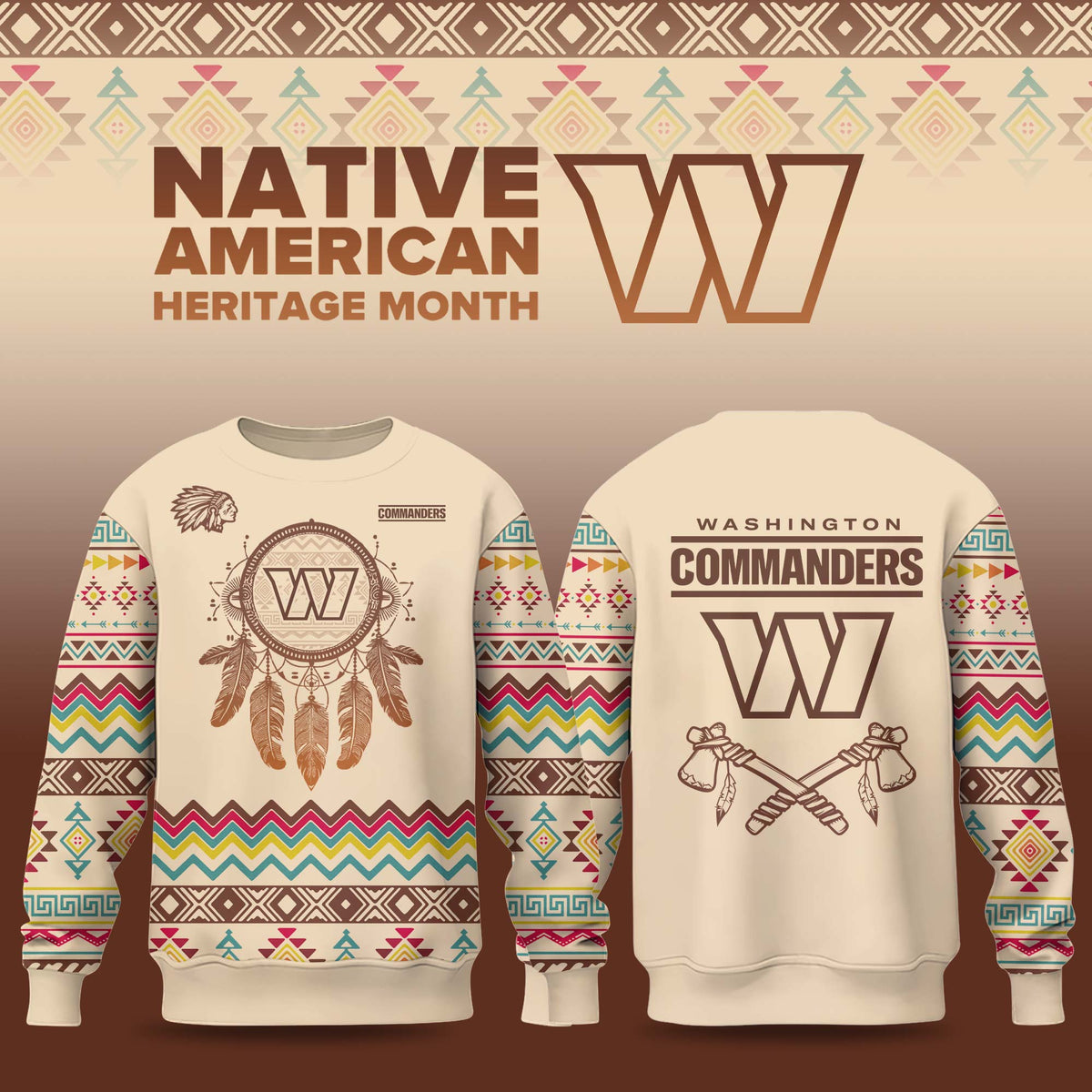 Washington Commanders Native American Heritage Month 2025 Limited Sweatshirt
