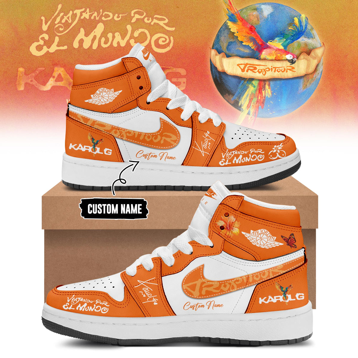 _ Viajando Por El Mundo Tropitour 2026 Limited Edition AJ1 Sneakers