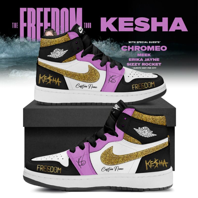 Kesha The Freedom Tour 2026 Limited Edition AJ1 Sneakers