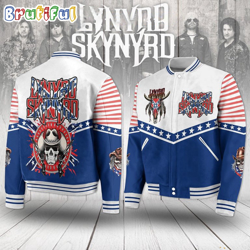 Lynyrd Skynyrd Tour American Flag Proud Fan Baseball Jacket