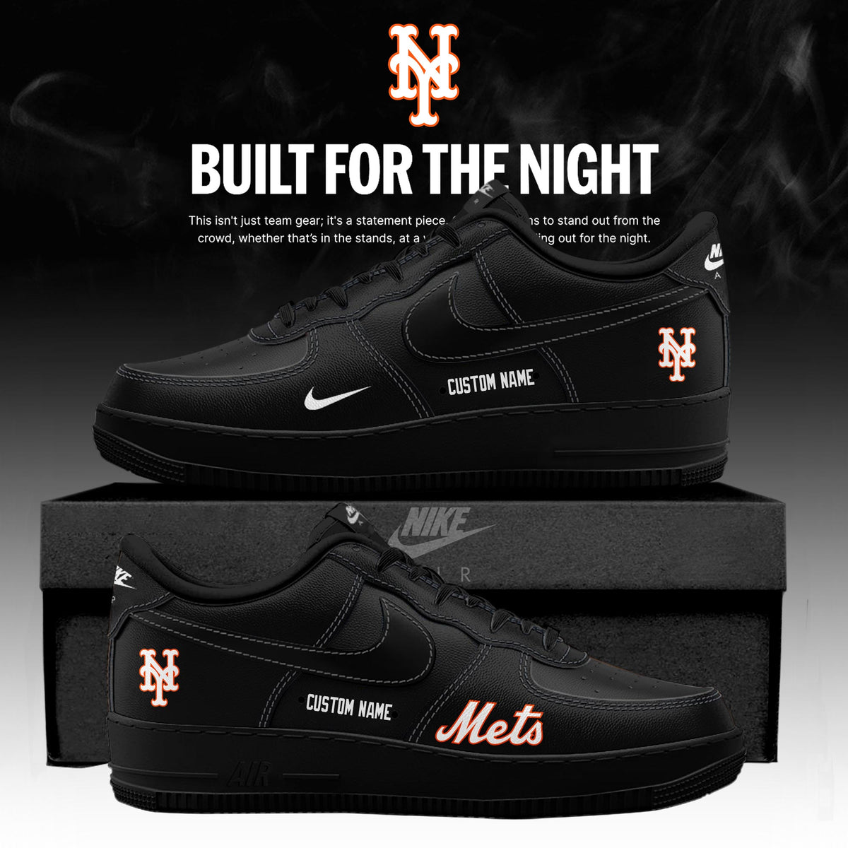 _ NYM 2026 Fashion Black Out Limited Edition AF1 Sneakers