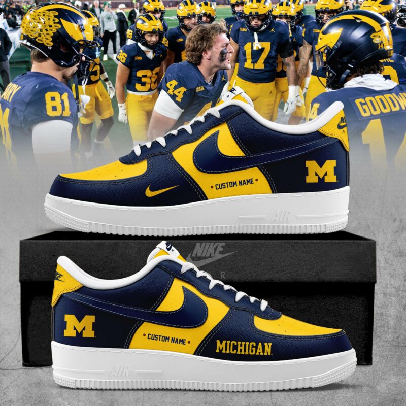 Michigan Wolverines Special Edition AF1 Sneakers