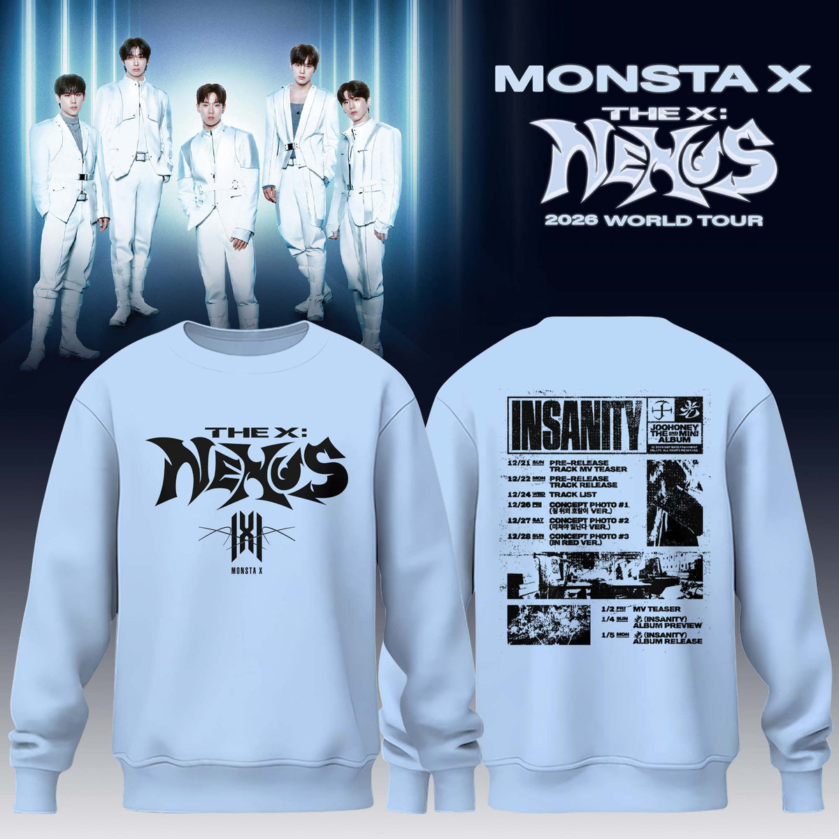 MONSTA X 2026 WORLD TOUR Limited Editions Sweatshirt