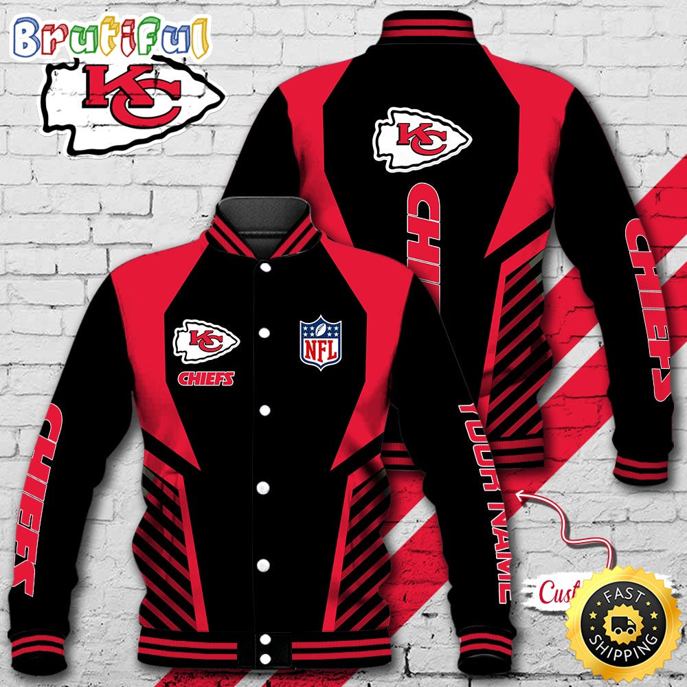 NFL Kansas City Chiefs Baseball Jacket Football Sports Jacket