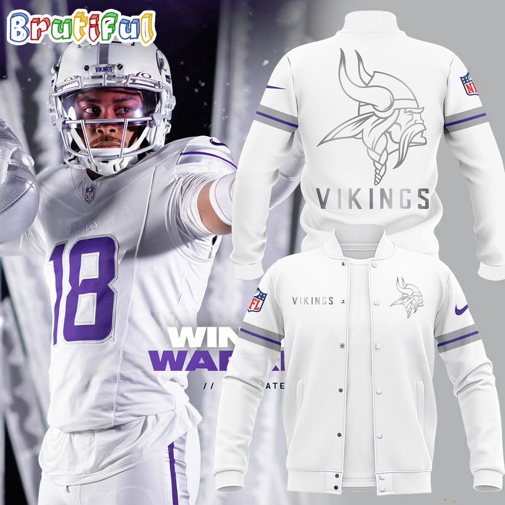 NFL Minnesota Vikings Winter Warrior 2024 Baseball Jacket