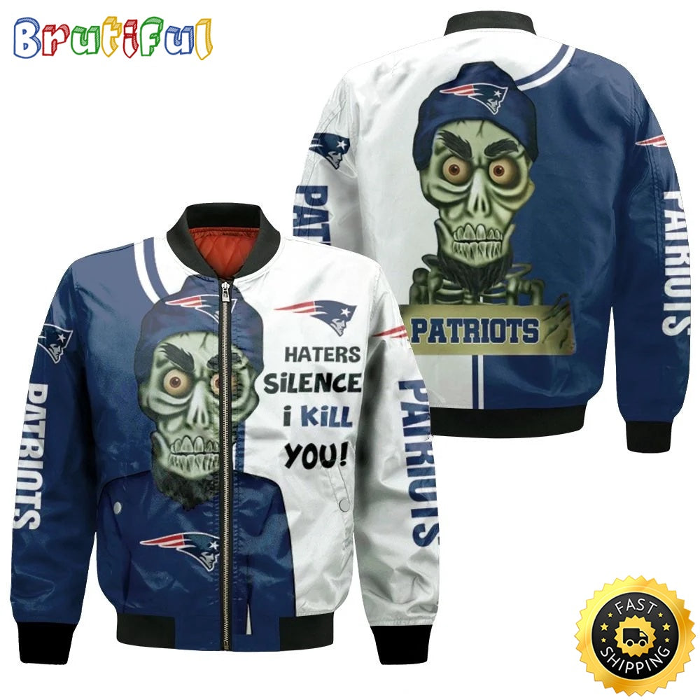 NFL New England Patriots Bomber Jacket Haters I Kill You