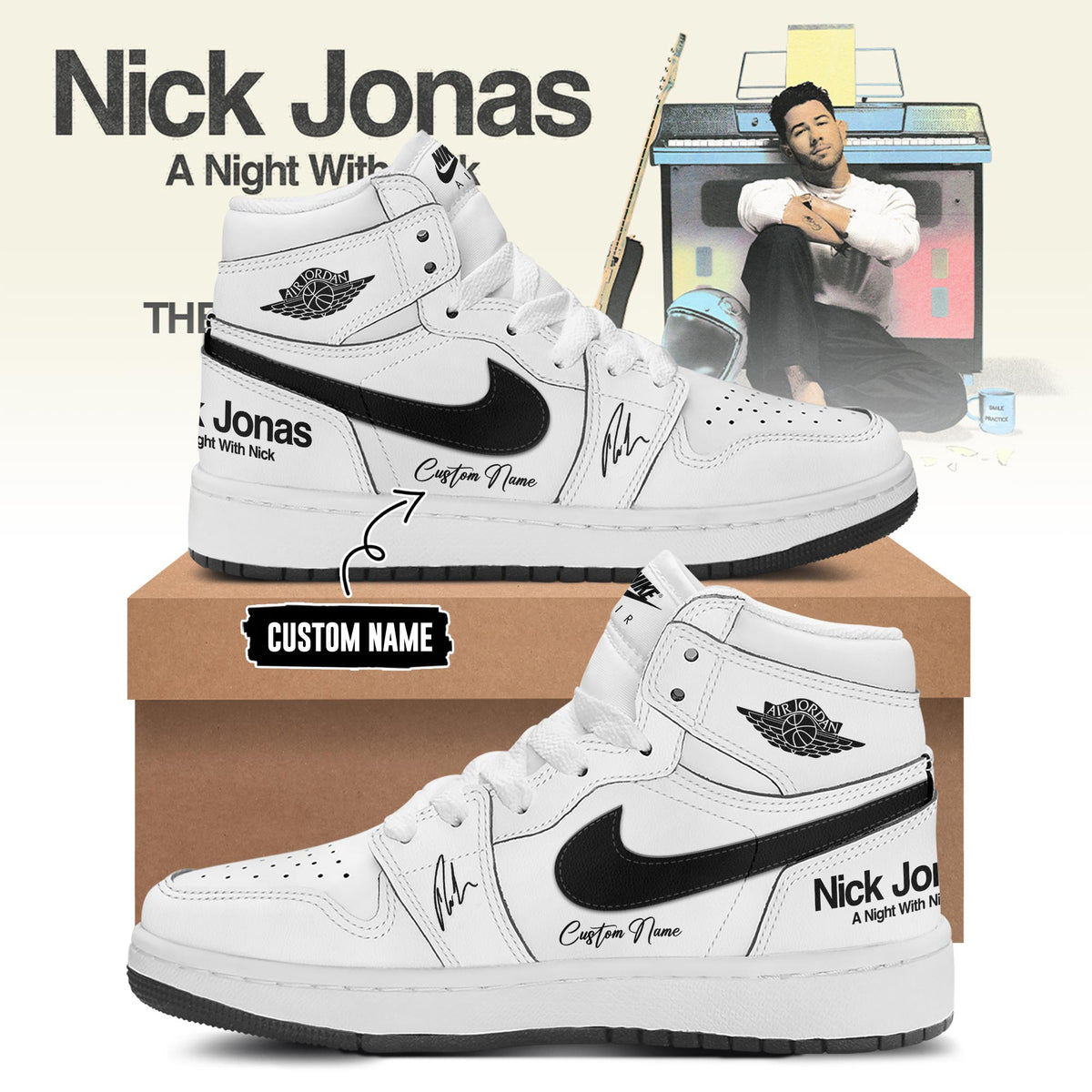 A Night With Nick Limited Edition AJ1 Sneakers