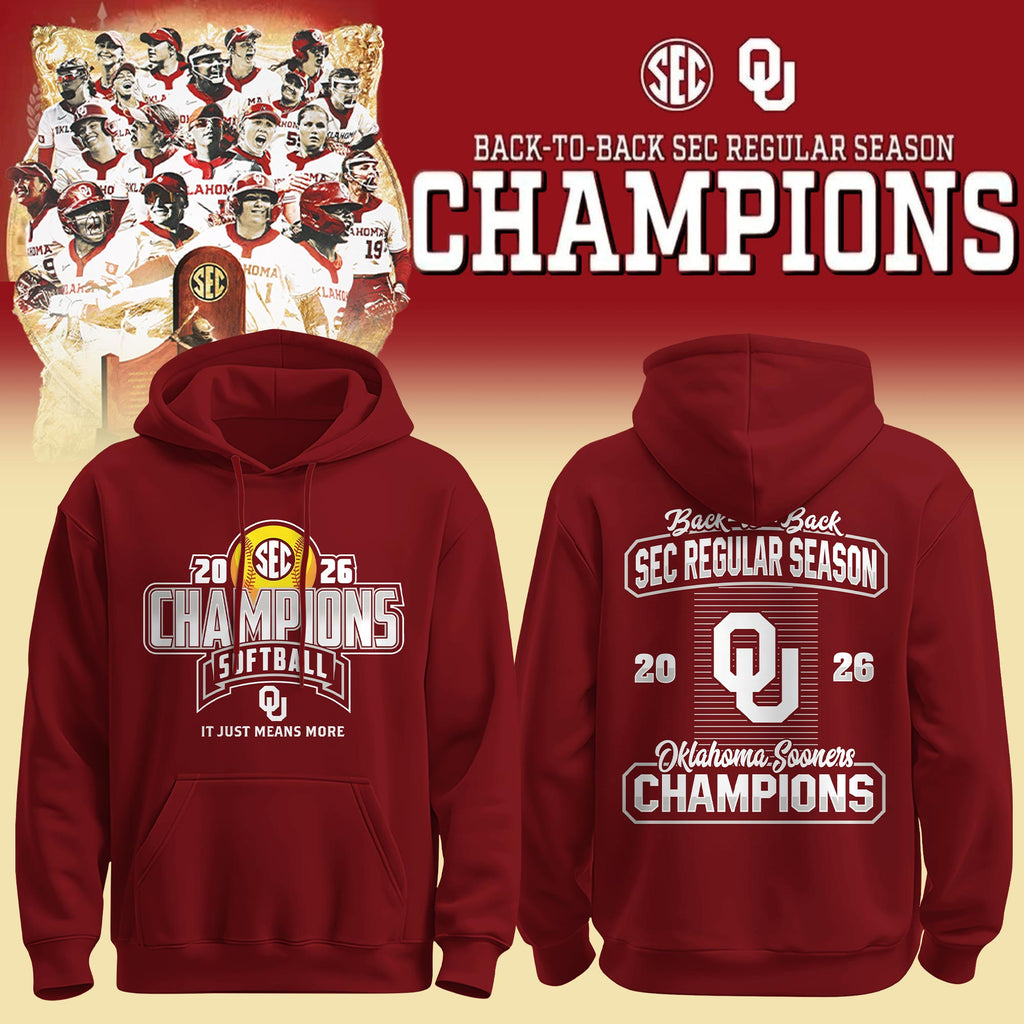 _ OU 2026 SEC Regular Season Softball Champions Locker Room Hoodie