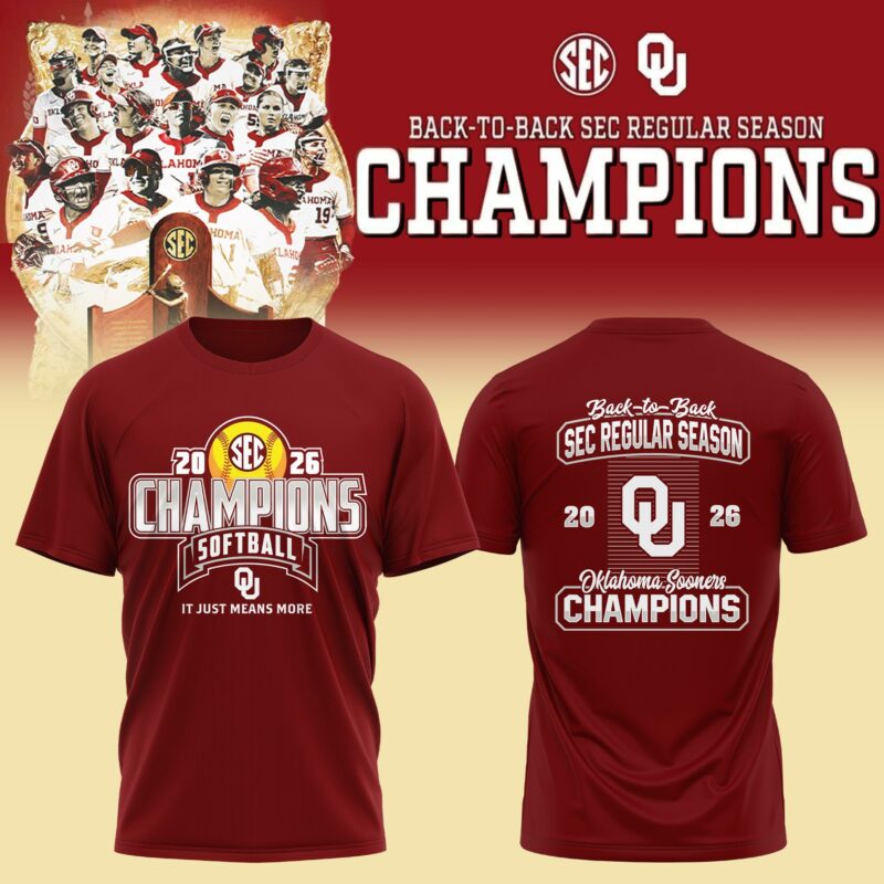 _ OU 2026 SEC Regular Season Softball Champions Locker Room T-Shirt