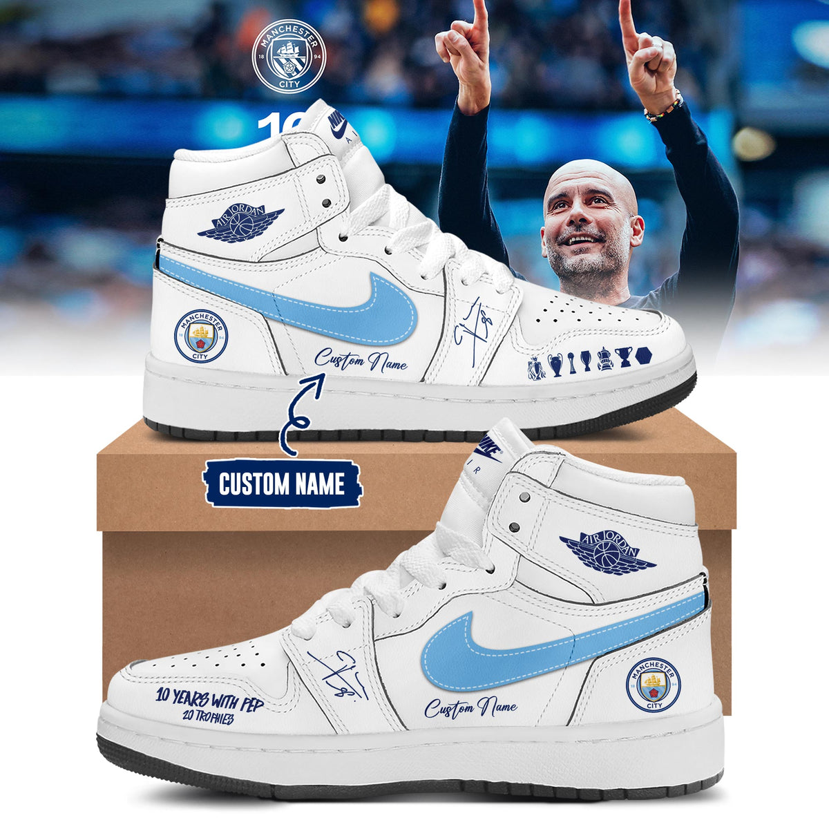 Man City Thank You Pep Limited Edition Sneakers
