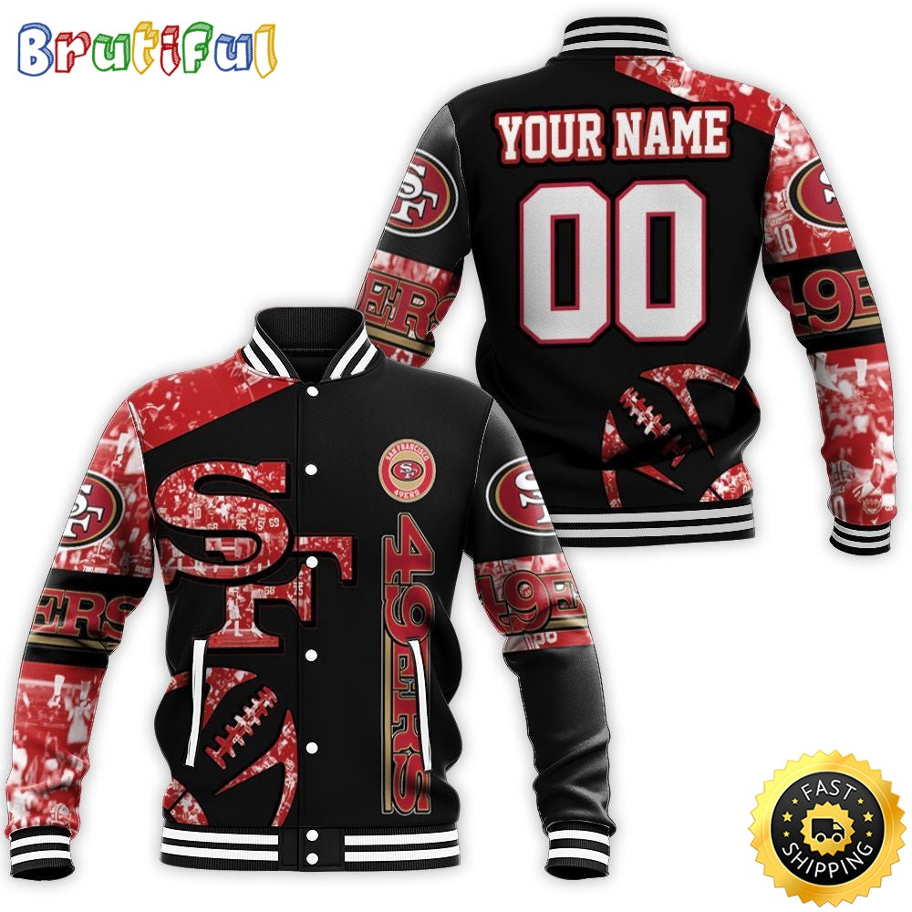 Personalized NFL San Francisco 49ers Nfl Baseball Jacket For Fans