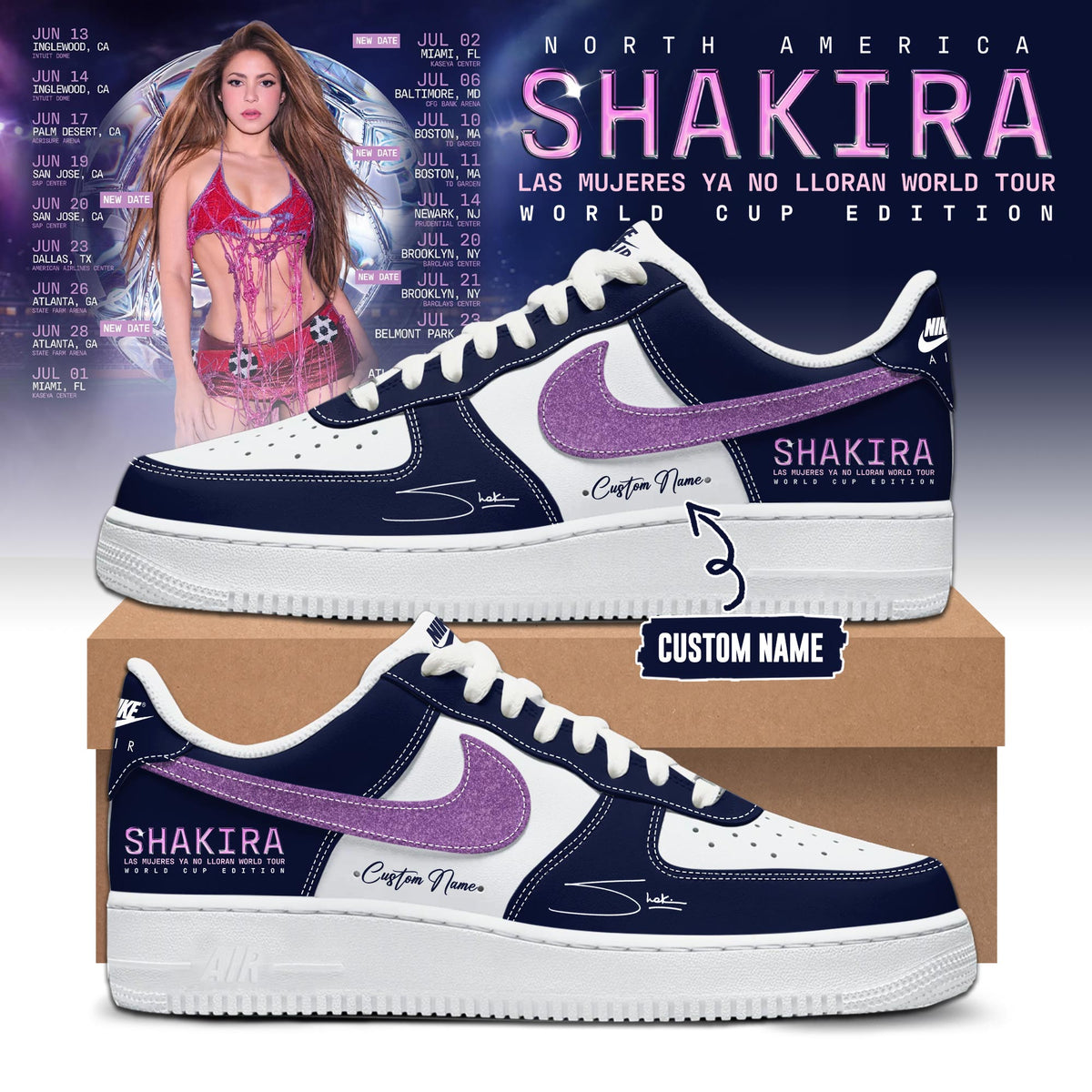 Las Mujeres Ya No Lloran World Tour WC26 Edition AF1 Sneakers