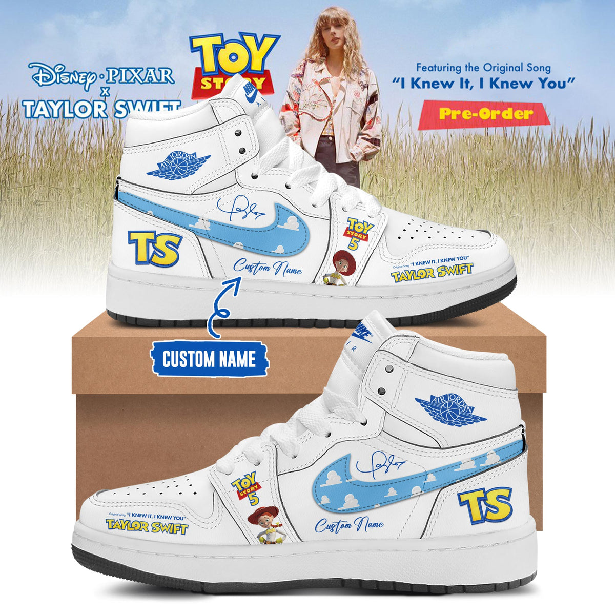 TS x Toy Story 5 "I Knew It, I Knew You" Limited Edition AJ1 Sneakers