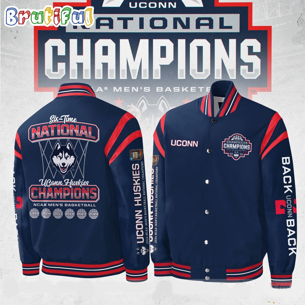 UConn Huskies 2024 NCAA Men's Basketball National Champions Jacket