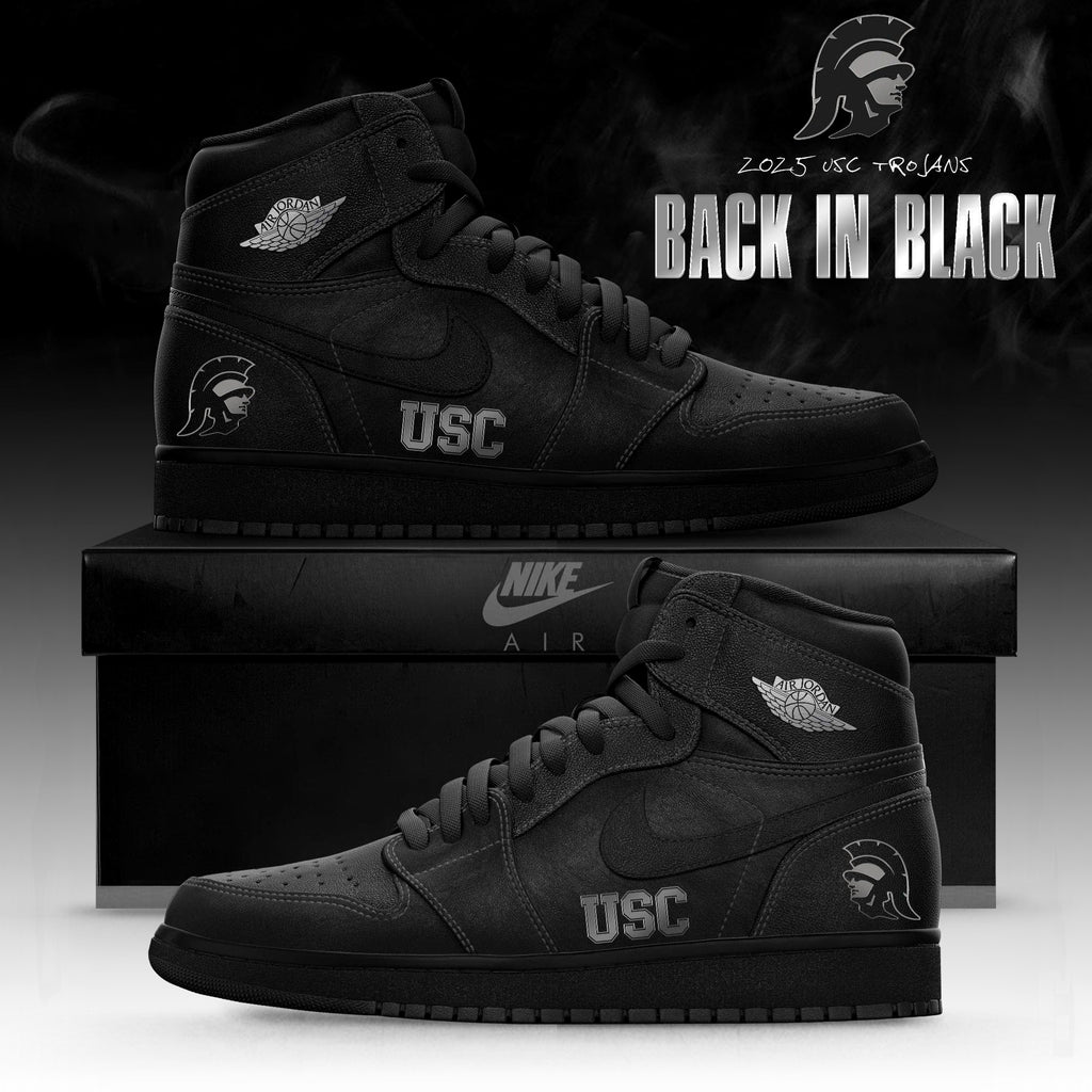 USC Trojans 'Back in Black' 2025 Special Edition AJ1 Sneakers