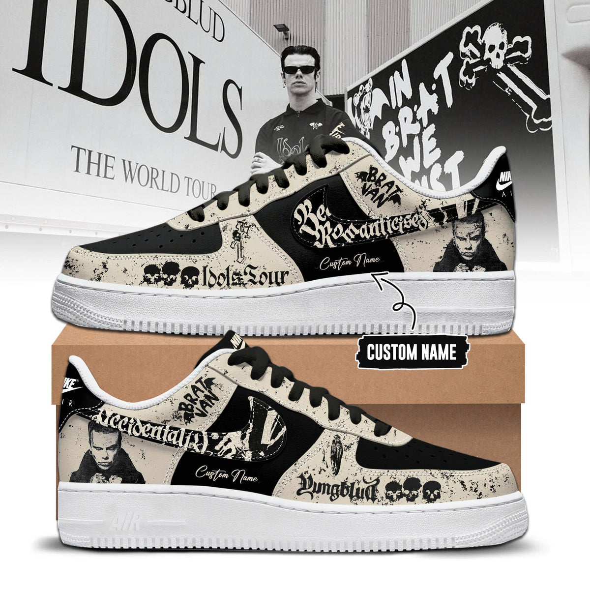 YUNGBLUD Idols The World Tour 2026 Limited Edition AF1 Sneakers