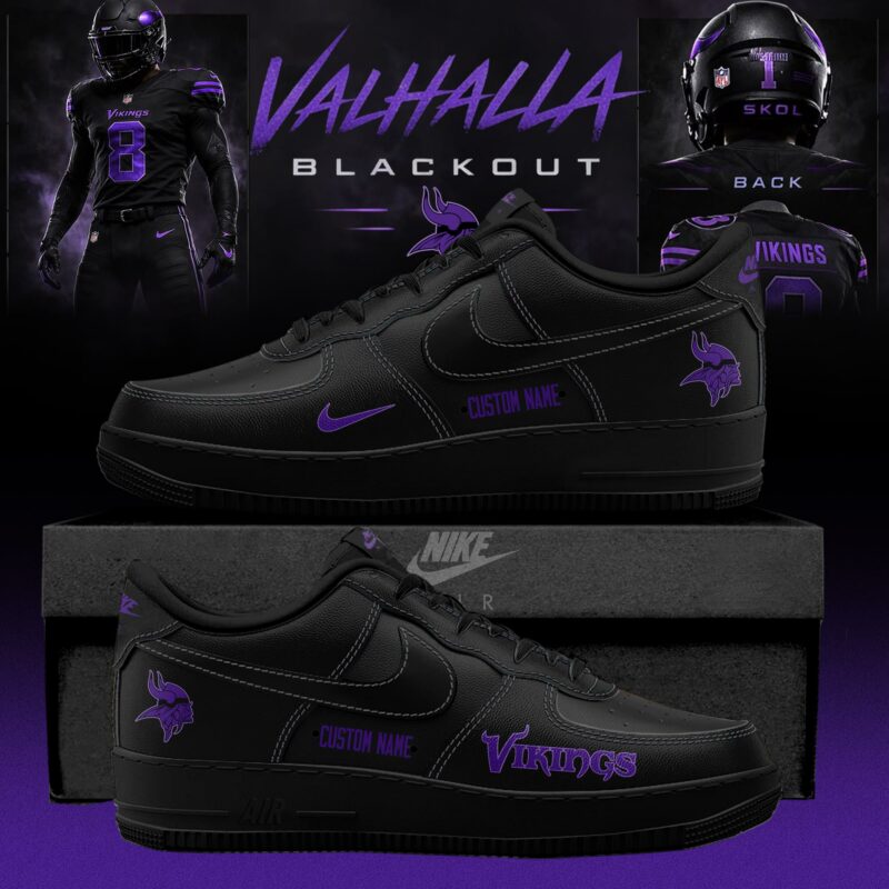 Minnesota Vikings ‘Black Out’ 2026 Special Edition AF1 Sneakers