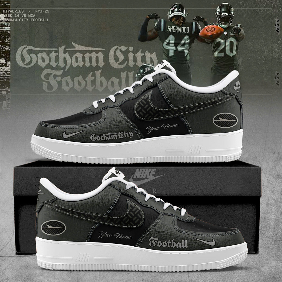 New York Jets 2025 Rivalries Uniform Special Edition AF1 Sneakers