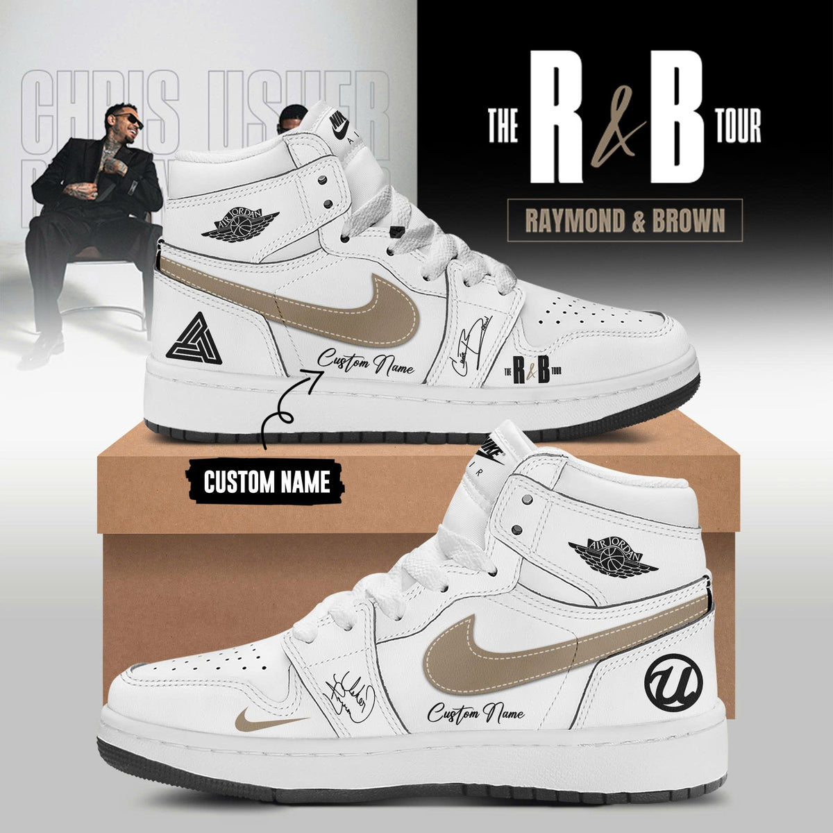 RAYMOND &amp; BROWN “The R&amp;B Tour” 2026 Limited Edition AJ1 Sneakers