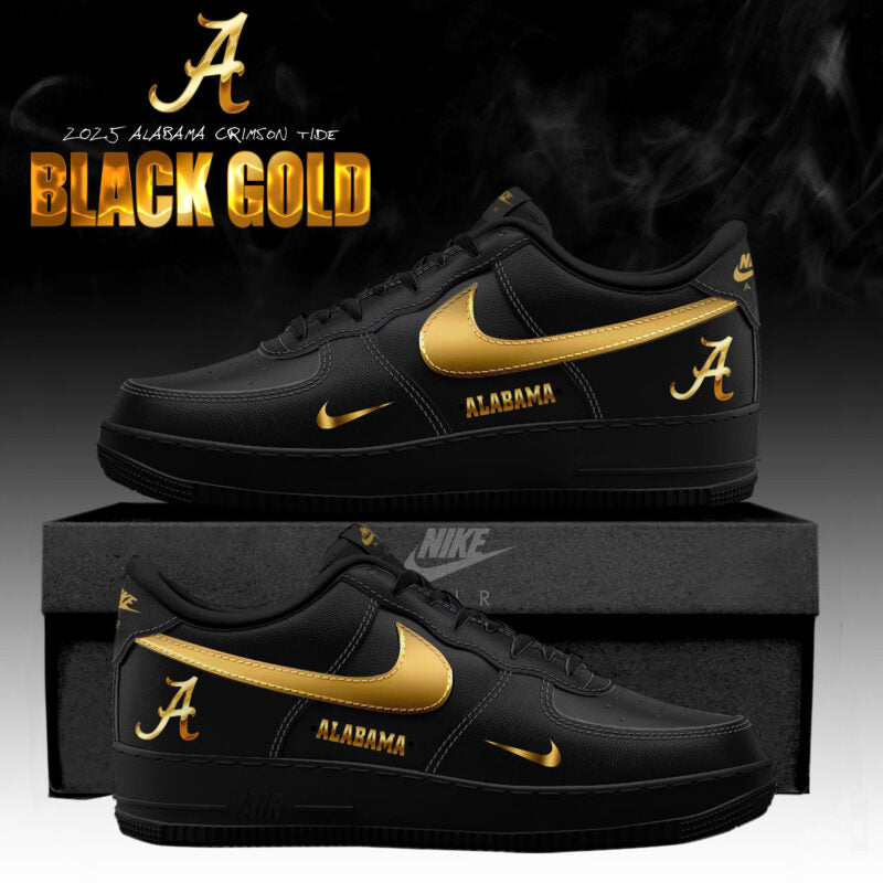 _ Alabama Crimson Tide 'Black Gold' 2025 Special Edition AF1 Sneakers