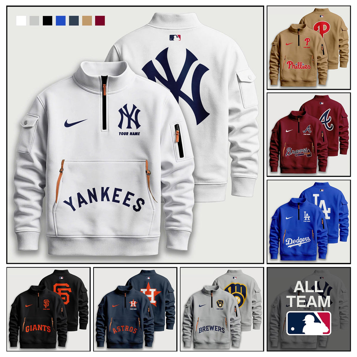 _MLB ALL TEAM_Quarter Zipper Sweatshirt