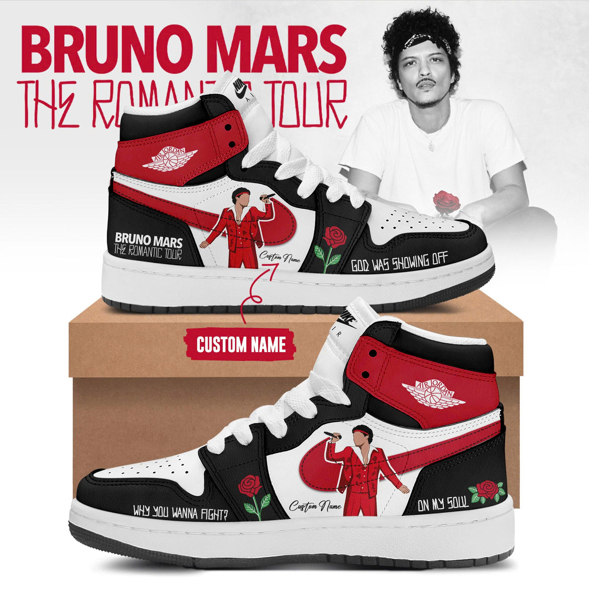 _ BM "The Romantic Tour" Limited Edition AJ1 Sneakers