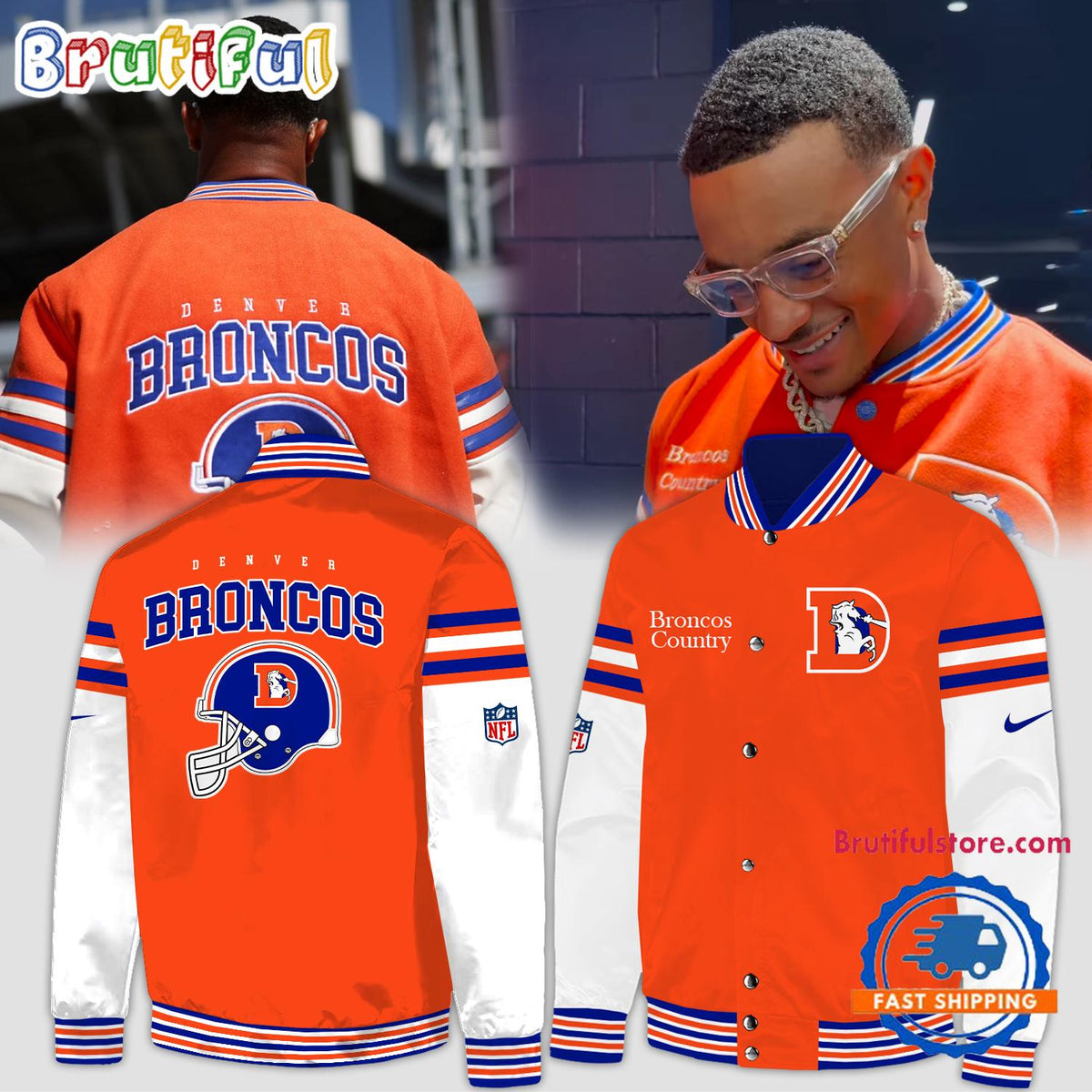 Denver Broncos Special Patrick Surtain Baseball Jacket