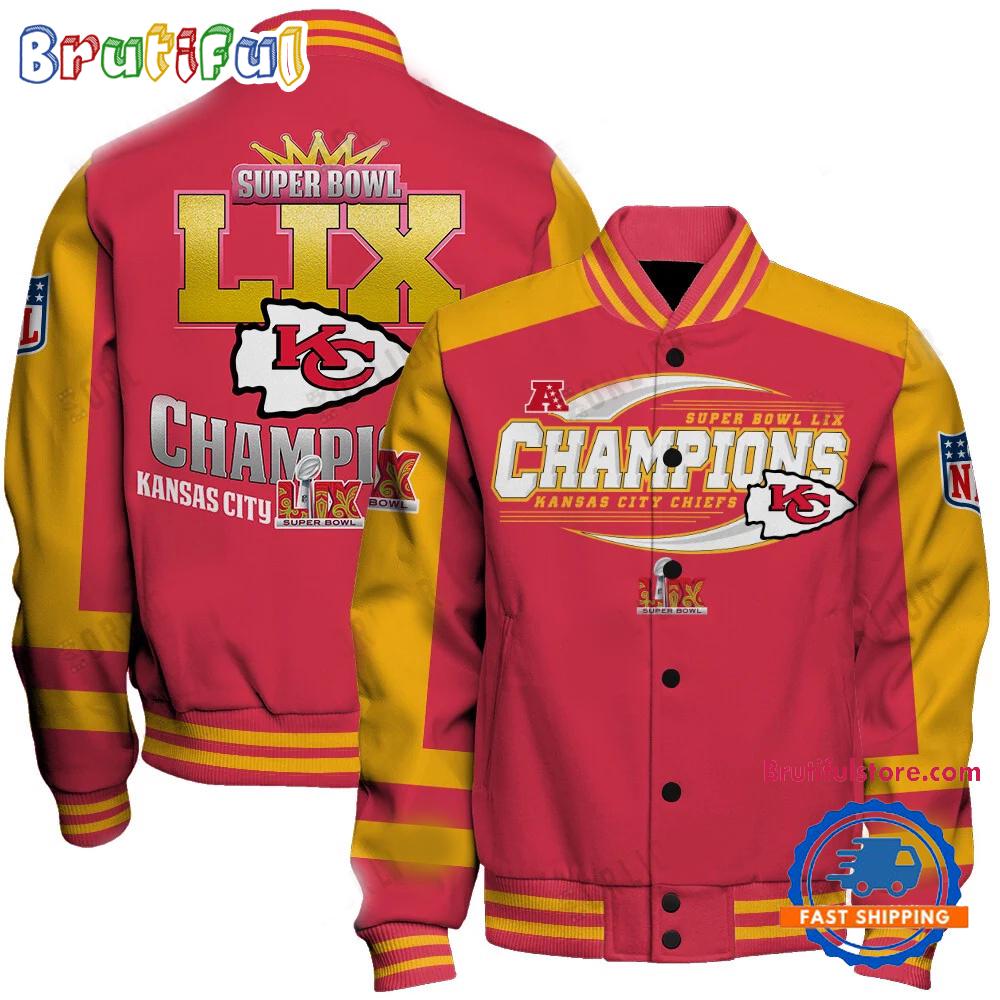 Kansas City Chiefs Super Bowl LIX 2025 Champions Baseball Jacket