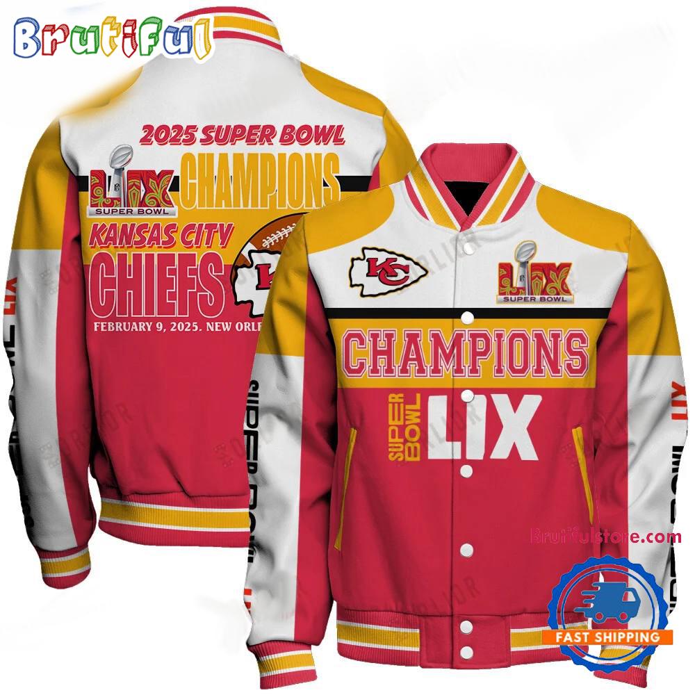 Kansas City Chiefs Super Bowl LIX Winning Spirit 2025 Baseball Jacket