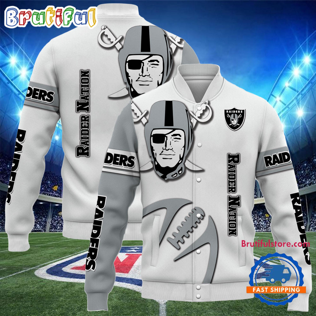 Las Vegas Raiders 2024 NFL Team Limited Edition New Design Baseball Jacket