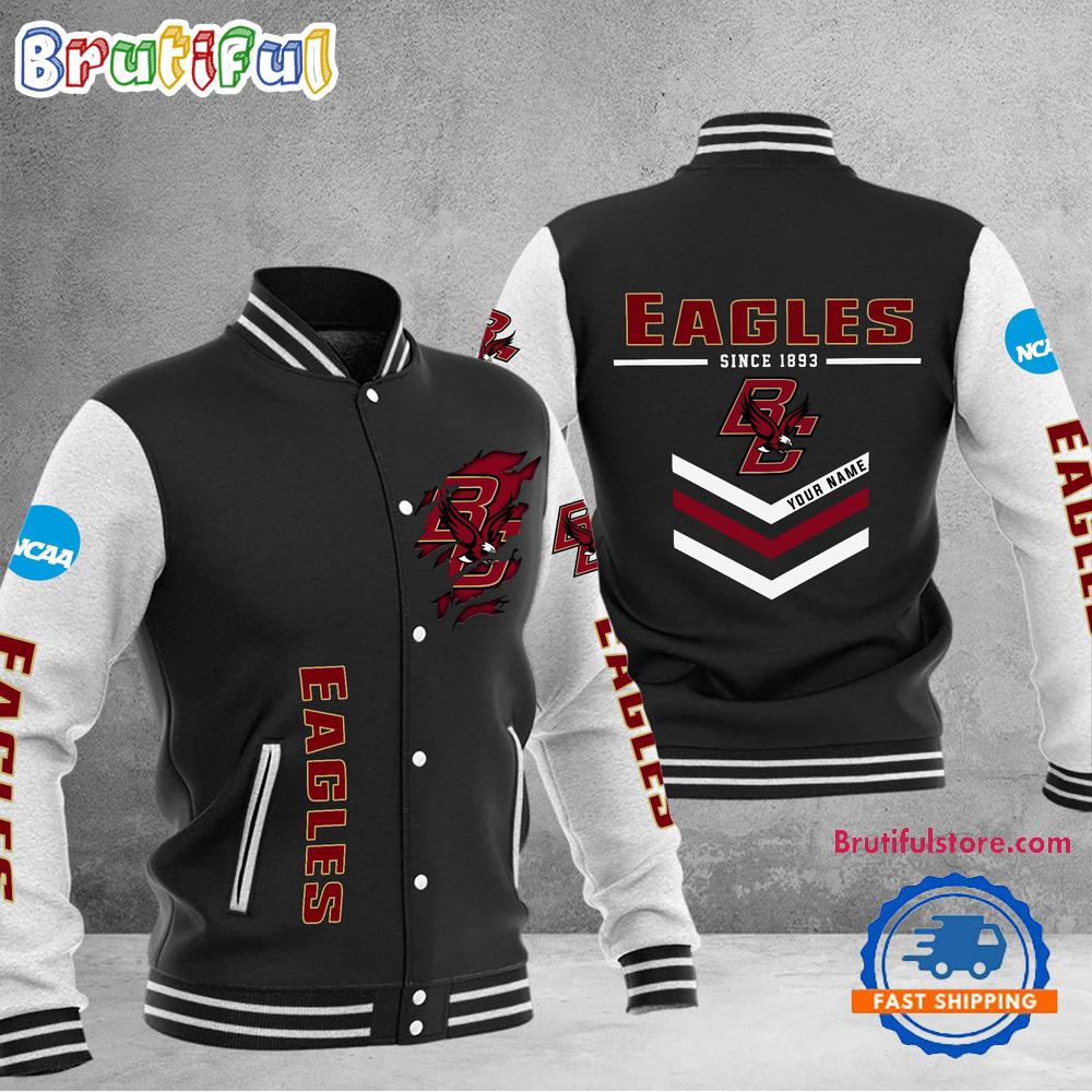 NCAA Boston College Eagles Personalized Sporty Varsity Baseball Jacket
