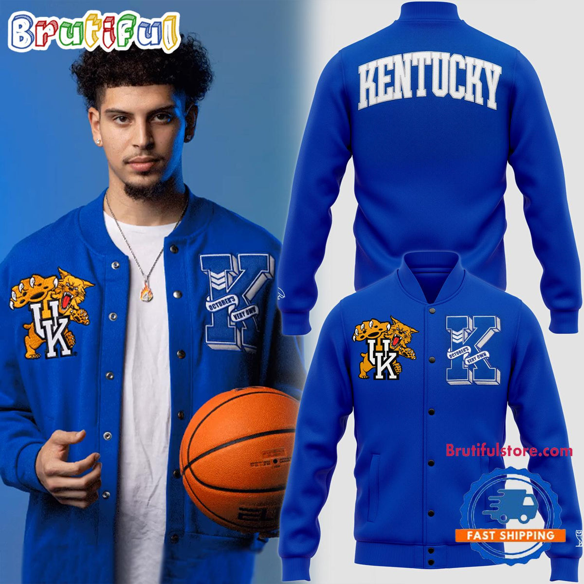 NCAA Kentucky Wildcats Basketball Team Jacket